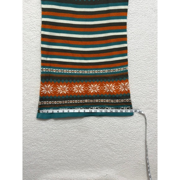 Womens Fair Isle Snowflake Striped Knit Sweater Dress‎ Long Sleeve - Picture 4 of 5